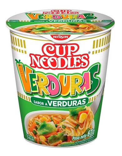 Fideos Cup Noodles Nissin Verduras Pack De 6