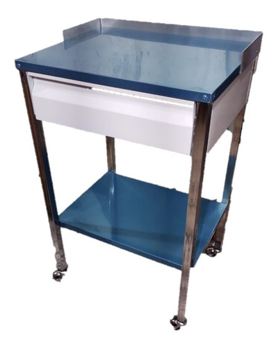 Mesa Pasteur Con Cajón Esmaltado.