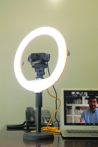 Imagen 4 de 9 de Kit Aro Ring Led Nuada10 Ø26cm + Webcam Hd Pc-20 Phottix
