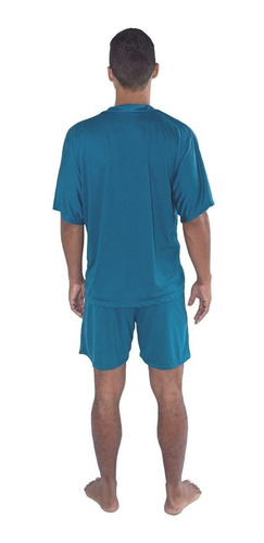 Imagem 4 de 6 de Kit 2 Pijama Adulto Masculino Verão Plus Size Aberto Botões