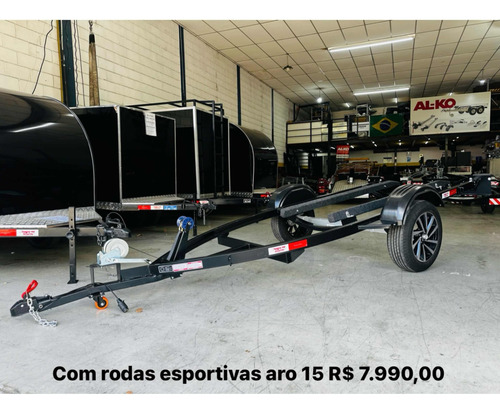 Carretinha Para Jet Ski Galvanizada E Pintada De Preto 0km