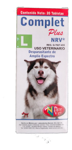 Complet Plus L, Perro Grande. 20 Tabletas
