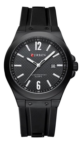 Reloj Caballero Curren 8467 Fecha Correa Silicona Resistente