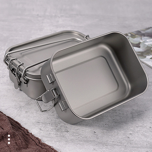 Comida Rectangular Metal Lunch Camping Bento Outdoor De 800