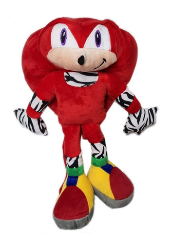 Peluche Muñeco Sonic Knuckles 42cm Rojo Alto Felpa Suave