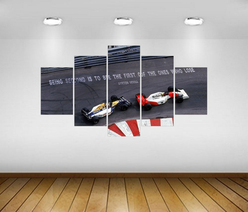 Murales Fómula 1 Ayrton Senna En  Madera De 60 X 100