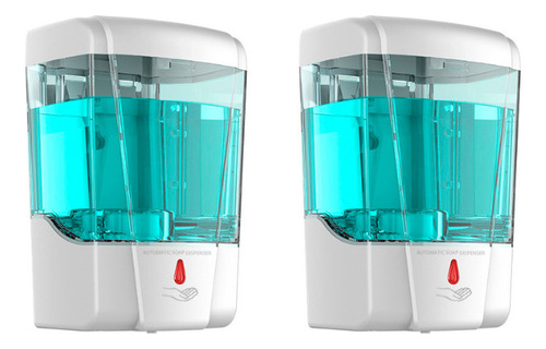 2 X Saboneteira Automática Sensor Dispenser 700ml Álcool Gel