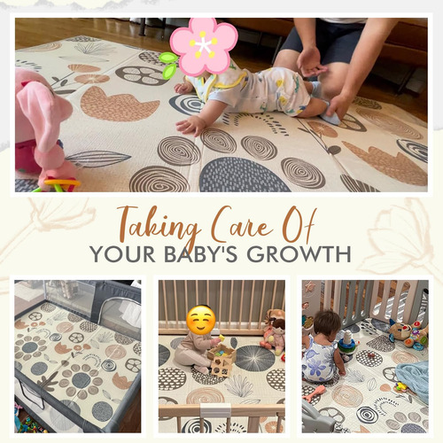 Mloong Baby Play Mat Para El Piso, 59x71x0.4 Pulgadas Playma