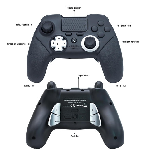Controlador De Élite Inalámbrico De Aieloar Para Ps4, Contro
