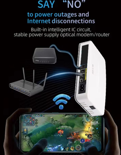 Mini Ups 36w Batería 10000 Mah 10 A 12h Router Power Bank