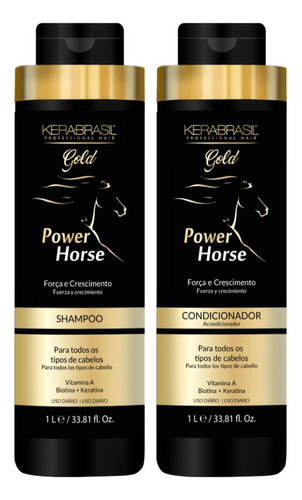 Kerabrasil Kit Shampoo E Condicionador Power Horse 2 Litros