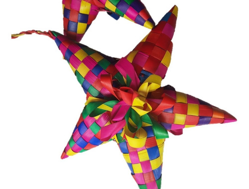 Estrellas De Colores Navideñas, Palma Artesanal ¡¡¡