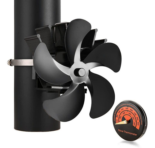 Gohantee Heat Powered 5 Blades Stove Fan Colgando En La Chim