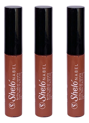 Canela Brillo Labial Shelo Nabel®10 Ml. 3 Pz