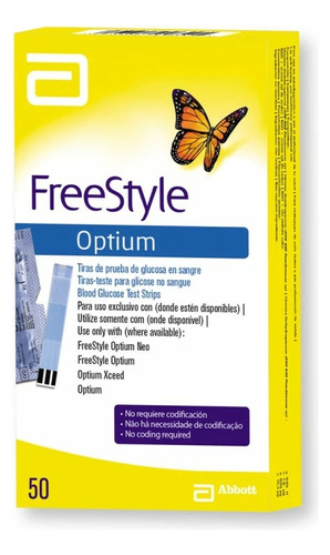 Tiras Reactivas Freestyle Optium X 50 Unid