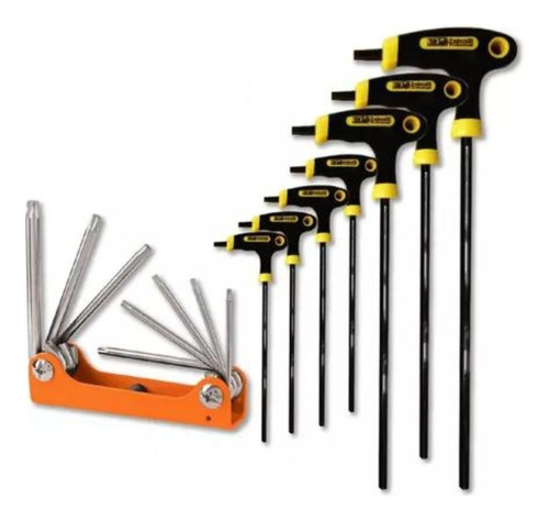 Juego De Llaves Torx Tipo Navaja + Set Torx De 7 Piezas