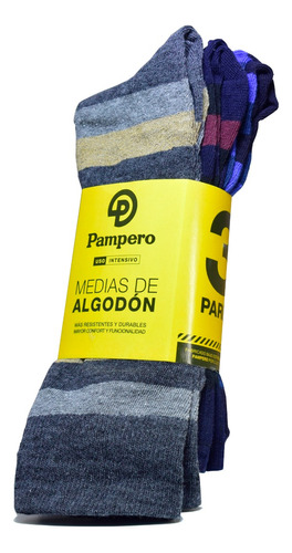 Media Algodon Pampero Caña 3/4 *pack X6* Por Mayor Oferta