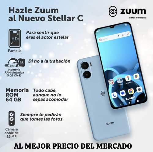 Teléfono Celular Zumm Stellar C Dual Sim 64gb 5gb Ram Android (Usado)