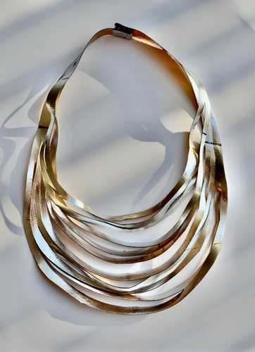Imagen 6 de 7 de Collar Ondas Corto, Plata