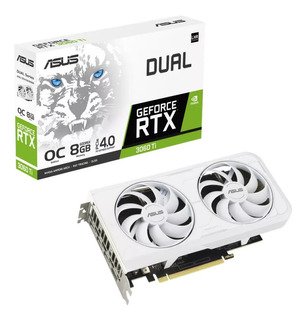 Tarjeta de video Nvidia Asus Dual GeForce RTX 30 Series RTX 3060 Ti DUAL-RTX3060TI-O8GD6X-WHITE OC Edition 8GB