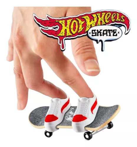 Hot Wheels Skate De Dedo Profissional Com Tênis Fingerboard