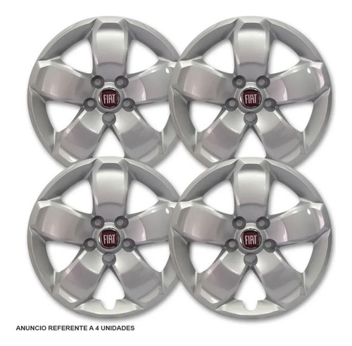 Kit 4x Calotas Aro 16 Novo Original Fiat Toro 2016 A 2020