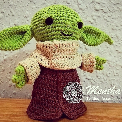 Baby Yoda - Grogu Amigurumi, Muñeco Apego, Peluche Crochet