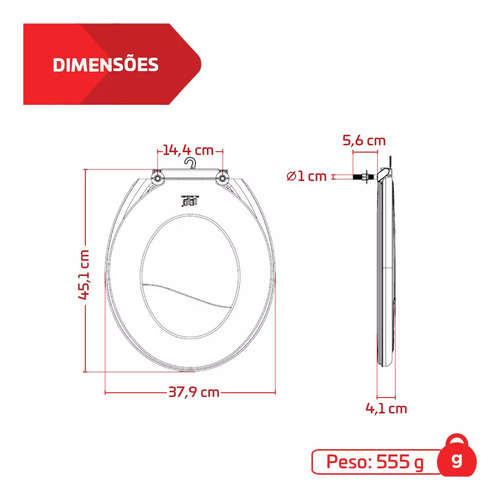 Tampa De Vaso Almofadado Oval Universal Deca Logasa Celite C