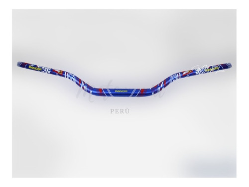 Timon Para Moto Gco Fat Bar Tribal Azul