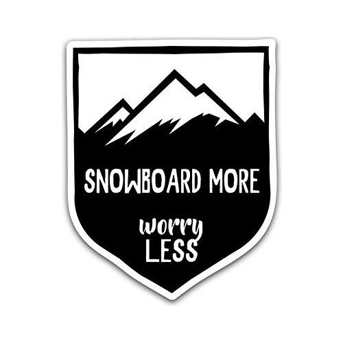 Calcomanía De Vinilo Snowboard More, Worry Less - Car ...