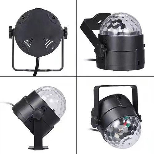 Minibola Led Rgb Con Forma De Esfera De Discoteca, 2 Unidade