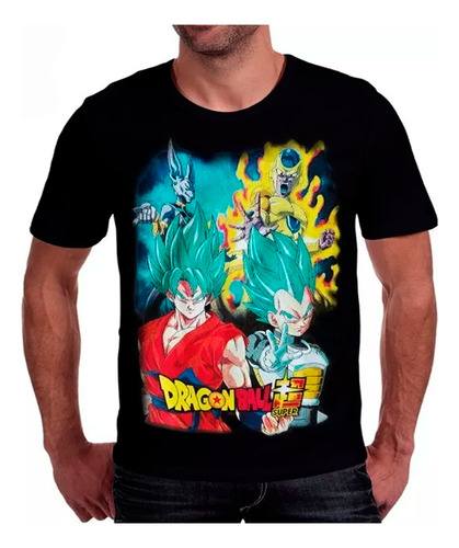 Camisetas Hombre Goku Anime Dragon Ball Rock Metal Comics 
