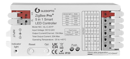 3.0 Pro+ 5 1 Controlador Tira Led 20a Max Rgbcct Rgbw