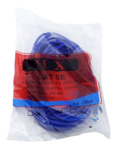 Imagen 2 de 3 de Cable De Red Categoría 5e Rj45 Lan 10 Mts.