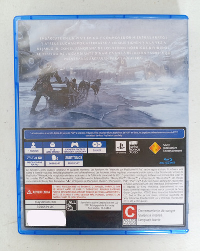 God Of War Ragnarok Para Ps4 Formato Fisico En Español (Usado)