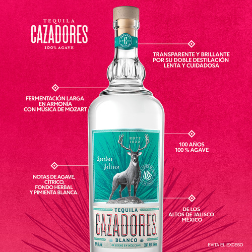 Tequila Cazadores Blanco De 950 Ml