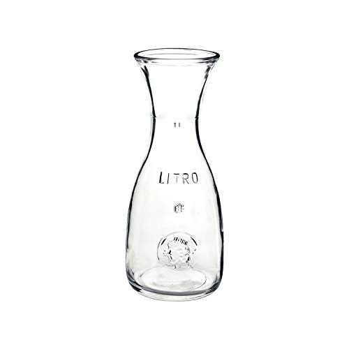 Misura Pz Wine Carafe Wide Mouth Clear Glass Carafe Pit...