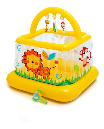 Corralito Bebe Inflable Intex Baby Gym 117x117cm Cuadrado