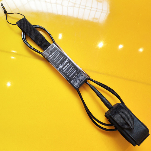 Leash 6 Pés 6,5mm Duplo Girador Cordinha Strep Para Prancha Cor Preto