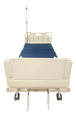 Cama Manual Hospitalaria Acero Tobular C/accesorios Mobicare Color Azul Acero