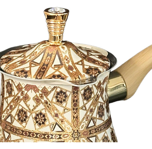 Cafetera Turca De Acero Inoxidable 720 Ml Patrón Marrón