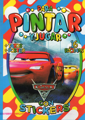 Combo 6 Libros Para Colorear Con Stickers + 12 Pinturitas L.