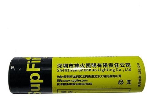 Pila 18650 3.7v 3350mah Supfire Recargable