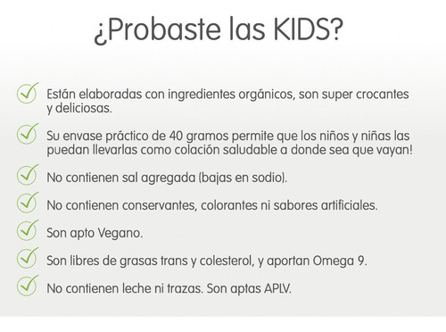 Imagen 6 de 8 de Smookies Kids Orgánicas 20 Unidades 40gr Mix. Sabores