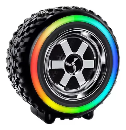 comprar Parlante Bluetooth Forma De Llanta Luz Led Rgb Usb Micro Sd