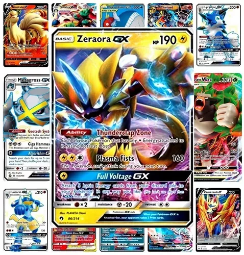 Original Carta Pokemon Lendaria ultra rara Zeraora V em Promoção