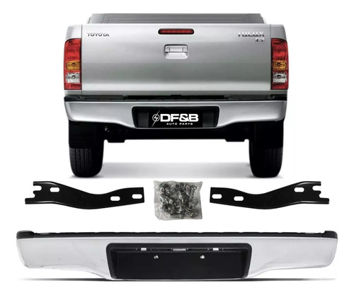 Para-choque Traseiro Hilux 06 07 08 09 10 11 12 13 Completo