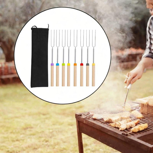 Py 8x Palitos Para Tostar Marshmallows Magnowers Ferramenta
