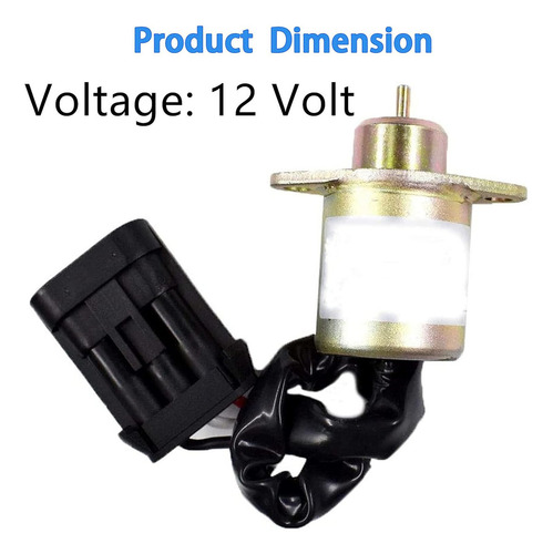 Solenoide Corte Combustible 12 V Para Minicargadoras Bobcat