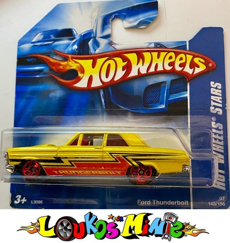 Hot Wheels Ford Thunderbolt 2007 Hw Stars #143 Cartela Curta